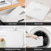 Solid White Dish Drying Mat for Kitchen Counter, Microfiber Rack Pads, Modern Minimalist Absorbent Dish Bottle Drying Mat, 16''x18'', 2 Pack view 4