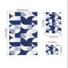 Navy Blue Bath Towels for Bathroom Set - Luxury Towels Gifts for Women,Quick Dry Beach Kitchen Hand Hair Face Yoga Workout Gym Towel and Dish Washcloth,Modern Abstract Geometric Middle Century view 4