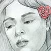 Original graphite drawing by Jerry De La Cruz "Candy" signed framed view 3
