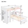 Hlcodca Twin Size Loft Bed with A Twin Size Stand-Alone Bed, Shelves,Desk,and Wardrobe Multifunctional 2 Beds in 1 Space Saving Furniture Bed Frames (White, Twin) view 2