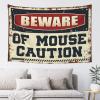 Abipuir Cave Man Bar Beware Of Mouse Caution Tapestry Decorations For Bedroom Funny Outdoor Decor (Size : 75X100CM) view 1