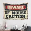 Abipuir Cave Man Bar Beware Of Mouse Caution Tapestry Decorations For Bedroom Funny Outdoor Decor (Size : 75X100CM) view 2