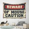 Abipuir Cave Man Bar Beware Of Mouse Caution Tapestry Decorations For Bedroom Funny Outdoor Decor (Size : 75X100CM) view 4