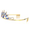 LIFKOME Girl Decorative Tiara Wedding Crown Rhinestone Blue Headwear view 1