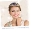 LIFKOME Girl Decorative Tiara Wedding Crown Rhinestone Blue Headwear view 2