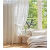 ILUOGUDU 100% Linen Curtains Natural Linen Curtain Panels for Living Room/Light Reducing Linen Sheer Curtains 96 inch Length 1Panels Set, White (Tab Top Curtains, 120" W x 96" L) view 2