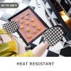 1 Pair Short Oven Mitts - Silicone Kitchen Oven Gloves High Heat Resistant 500, Mini Oven Mits with Non-Slip Grip Surfaces and Hanging Loop for BBQ, Baking, Cooking and Grilling view 2