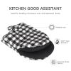 1 Pair Short Oven Mitts - Silicone Kitchen Oven Gloves High Heat Resistant 500, Mini Oven Mits with Non-Slip Grip Surfaces and Hanging Loop for BBQ, Baking, Cooking and Grilling view 4