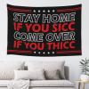 Abipuir Beer Decorations For Man Cave Stay Home If You Sicc Come Over If You Thicc Tapestry Funny Bar Decor Funny Patio Decor (Size : 100X150CM) view 1