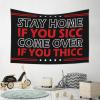 Abipuir Beer Decorations For Man Cave Stay Home If You Sicc Come Over If You Thicc Tapestry Funny Bar Decor Funny Patio Decor (Size : 100X150CM) view 4