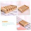 6pcs Bamboo Soap Holder Laundry Soap Holder Laundry Dish Wooden Tray Draining Rack Shower Stand Kitchen Sponge Holder Wooden Stand view 2