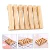 6pcs Bamboo Soap Holder Laundry Soap Holder Laundry Dish Wooden Tray Draining Rack Shower Stand Kitchen Sponge Holder Wooden Stand view 3