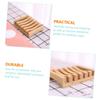 6pcs Bamboo Soap Holder Laundry Soap Holder Laundry Dish Wooden Tray Draining Rack Shower Stand Kitchen Sponge Holder Wooden Stand view 4