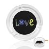 Love Firefighters Glass Ashtrays Round Ash Tray Cute Pretty Ash Holder Case for Home Office Deck Decoration view 1