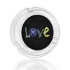 Love Firefighters Glass Ashtrays Round Ash Tray Cute Pretty Ash Holder Case for Home Office Deck Decoration view 3