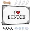 Abipuir Room Door Sign I Love Benton Tin Sign Room Stuff Cheers Tin Sign (Color : Colour, Size : 20X30CM) view 1