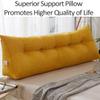 Headboard Pillows, Large Backrest Bedside Cushion, Tatami Bedroom Sofa Floating Window Triangular Reading Pillow, Long Pillow Soft, Comfortable And Breathable ( Color : Yellow , Size : 80cm/31.5inch ) view 2