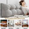 Headboard Pillows, Large Backrest Bedside Cushion, Tatami Bedroom Sofa Floating Window Triangular Reading Pillow, Long Pillow Soft, Comfortable And Breathable ( Color : Yellow , Size : 80cm/31.5inch ) view 3