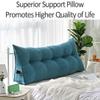 Headboard Pillows, Large Backrest Bedside Cushion, Tatami Bedroom Sofa Floating Window Triangular Reading Pillow, Long Pillow Soft, Comfortable And Breathable ( Color : Lake blue , Size : 200cm/78.7in view 2