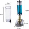 Beer Dispenser for Home Buffet Drink Machine 3L Stainless Steel Clear Beverage Drink Dispenser Round Transparent Beverage Dispenser (Color : Silver) view 2