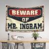 Boys Bedroom Accessories Beware Of Mr. Ingram Tapestry Men Decor Bedroom Wall Decor Above Bed (Size : 100X150CM) view 3