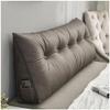 Detachable Headboard Pillow, Triangular Bedside Cushion With Zipper, Bed / Sofa Large Backrest Reading Pillow, Soft, Comfortable, Waterproof And Wear-resistant ( Color : Curry , Size : 80cm/31.5inch ) view 1
