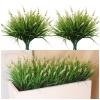 alyptus Outdoor Artificial Flowers 12 Bundles Plastic Plants Faux White Flower Fake Monkey Grass for Planters Dcor Outside (White) view 1