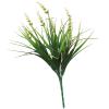 alyptus Outdoor Artificial Flowers 12 Bundles Plastic Plants Faux White Flower Fake Monkey Grass for Planters Dcor Outside (White) view 2