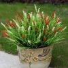 alyptus Outdoor Artificial Flowers 12 Bundles Plastic Plants Faux White Flower Fake Monkey Grass for Planters Dcor Outside (White) view 3