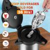 (64 Oz + 102 Oz) Airpot Coffee Dispenser with Pump, Insulated Thermal Coffee Carafe - Stainless Steel Hot Beverage Dispenser - Thermos Urn for Hot/Cold Water, Drink Dispenser for Parties view 3