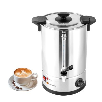 Commercial Grade Stainless Steel 12L Coffee Urn with Plastic Filter,1KW Coffee Maker Hot Water Pot,Electric Beverage Dispenser for Home & Party & Office & Wedding (12L)