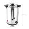 Commercial Grade Stainless Steel 12L Coffee Urn with Plastic Filter,1KW Coffee Maker Hot Water Pot,Electric Beverage Dispenser for Home & Party & Office & Wedding (12L) view 3