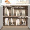 2 Pack Kitchen Plate Holder Organizer for Cabinet Space Saver Dinner Dish Storage Rack Upright Dish Drying Racks Metal Plate Dish Racks Stand for Cupboard and Countertop Rustproof Large White view 3
