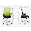 Breathable Mesh Cloth Desk Chair, Adjustable Height with 360 Swivel Mesh Back, High-Value Handrails Support Your Arms(Color:Gray) view 2