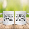 ThuhaTree Store Get The Off My Porch Skeleton Skull Coffee Mug/Color Changing Mug/Accent Mug/Travel Mug 11-14-15 oz Printed In US view 3