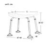 CAIMIAO Bath Stools,Multi-Function Bathroom Bath Stool Bath Chair Non-Slip Aluminum Alloy view 2