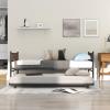 Giantex Metal Daybed with Trundle, Twin Size Day Bed with Wood Grain Headboard & Metal Slat Support, Space-Saving Trundle Sofa Bed for Living Room Guest Room, Easy Assembly, No Box Spring Needed view 3