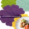 4 Pcs Silicone Trivet Pot Mat, Silicone Pot Holders for Hot Pan and Pot Pads. Heat Resistant Counter Mats for Tables Placemats,Countertops, Spoon Rest and Coasters view 3