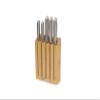 Joseph Joseph Elevate Kitchen Knives 5-Piece Set, Japanese Stainless Steel, Slimline Bamboo Knife Block view 1