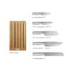 Joseph Joseph Elevate Kitchen Knives 5-Piece Set, Japanese Stainless Steel, Slimline Bamboo Knife Block view 3