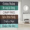 Rustic Cabin Shower Curtains,Old Wooden Plank Cottage Farmhouse Bathroom Curtains for Kids Girls Boys Adults,Camper Adventure Vintage Waterproof Curtains,12 Hooks Suits,72" W x 78" L view 2