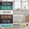 Rustic Cabin Shower Curtains,Old Wooden Plank Cottage Farmhouse Bathroom Curtains for Kids Girls Boys Adults,Camper Adventure Vintage Waterproof Curtains,12 Hooks Suits,72" W x 78" L view 3
