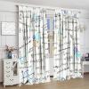 Math Themed Blackout Curtains for Bedroom, Watercolor Minimal Print of Mathematics Geometry Rod Pocket Thermal Insulated Room Darkening Curtains Window Drapes 84x84in view 4
