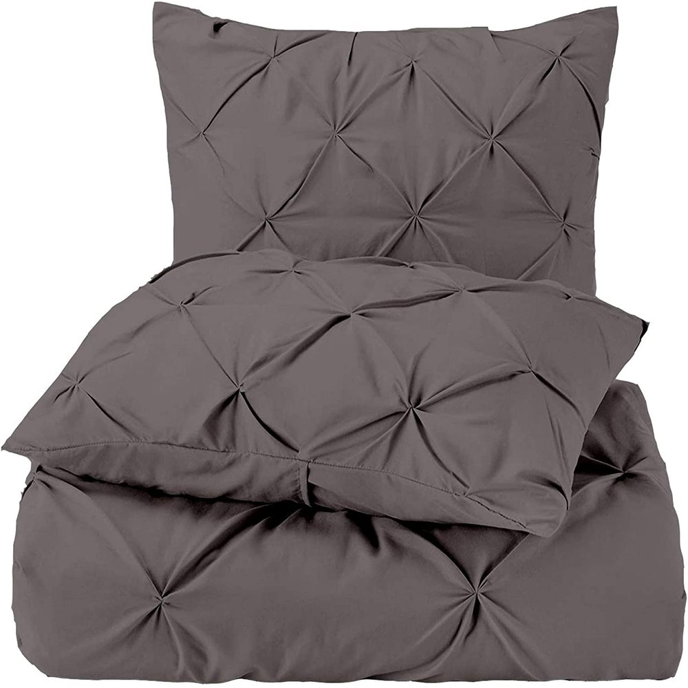 3 PC Alaskan King Size Duvet Cover Set Cotton All Season Dark Grey Duvet Cover Alaskan King 132x120