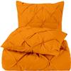 3 PC Oversized King Plus Size Duvet Cover Set Cotton All Season Orange Duvet Cover Oversized King Plus-128"x120" view 1