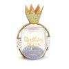 Two's Company Birthday Queen Stemless Wine Glass And Glitter Crown Headband view 1