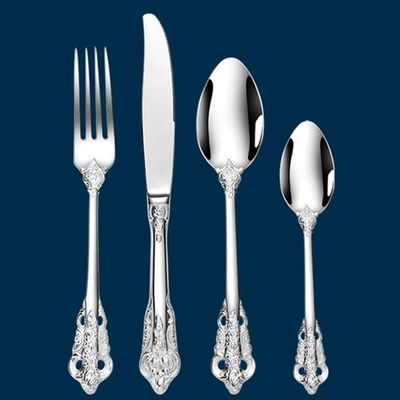 Aimilan 24 Piece Flatware Set for 6, Luxury Silverware Set, 18/10 Stainless Steel Vintage Flatware Cutlery Utensil Set Include Knife Fork Spoon, Mirror Polished, Dishwasher Safe