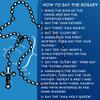 SHERMAN Women's Small White Catholic Rosary Beads, Glass beads view 4
