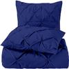 3 PC Queen Size Duvet Cover Set Cotton All Season Royal Blue Duvet Cover Queen (90 x 90) view 1