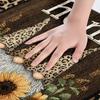 Cute Gnomes Bath Mats,Brown Leopard Sunflowers Mats Rugs for Kids Girls Boys Adults Bedroom Decor,Wooden Plank Cabin Bath Carpets,Rustic Farmhouse Bath Rugs,Absorbent Floor Mats,16Wx24L Inches view 2